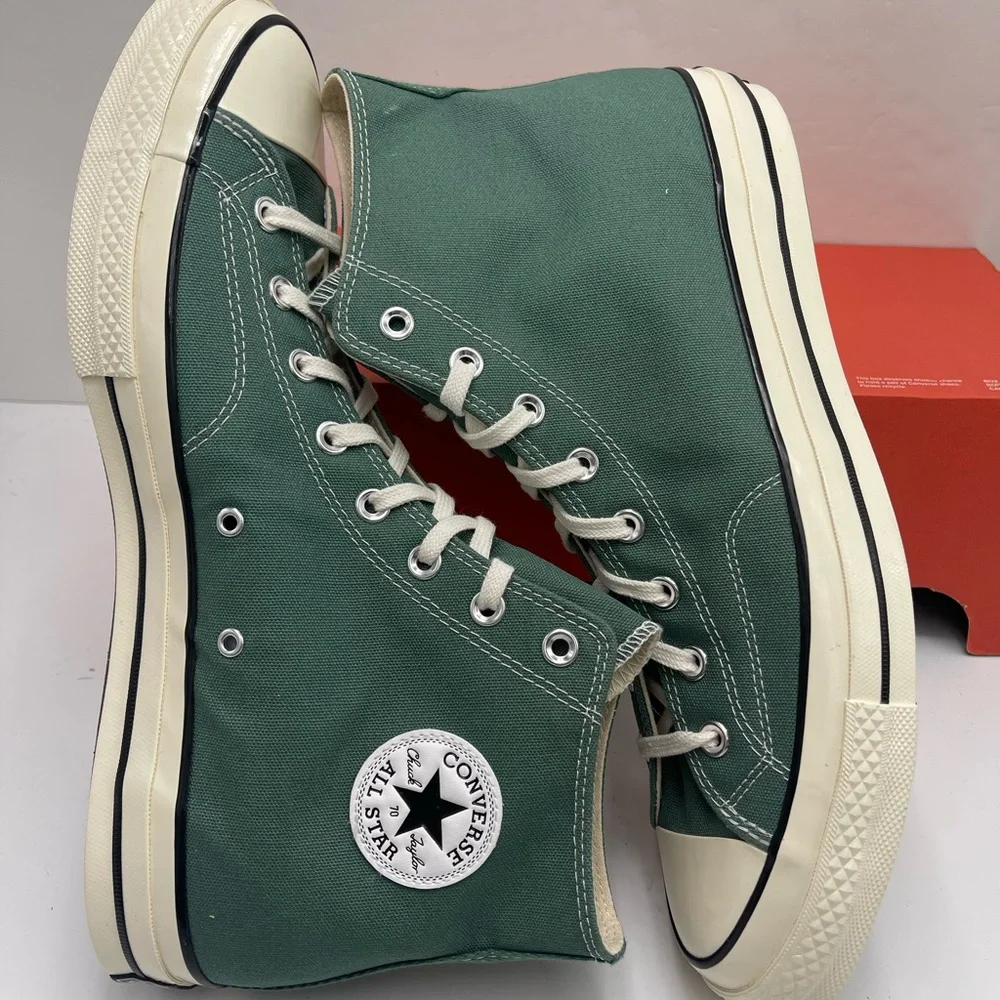 Converse Men's A06521C CHUCK 70 HI ADMIRAL ELM/EGRET/BLK Green High-Top Sneakers